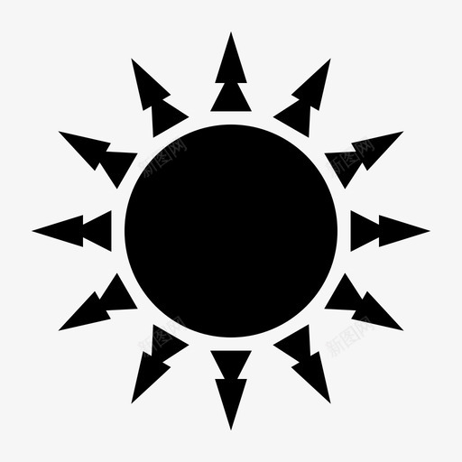 太阳元素天气图标svg_新图网 https://ixintu.com 元素 天气 太阳