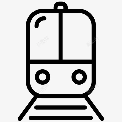 火车子弹头列车铁路图标svg_新图网 https://ixintu.com 子弹头列车 旅行线路图标 火车 火车引擎 运输 铁路