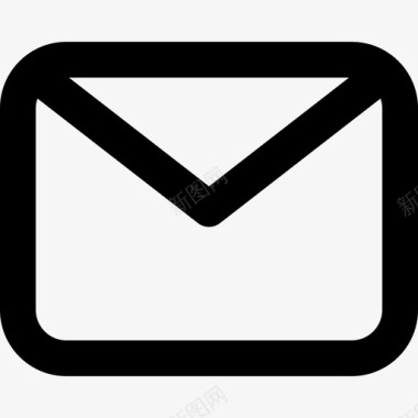 封闭式邮件信封免费用户界面线性图标图标