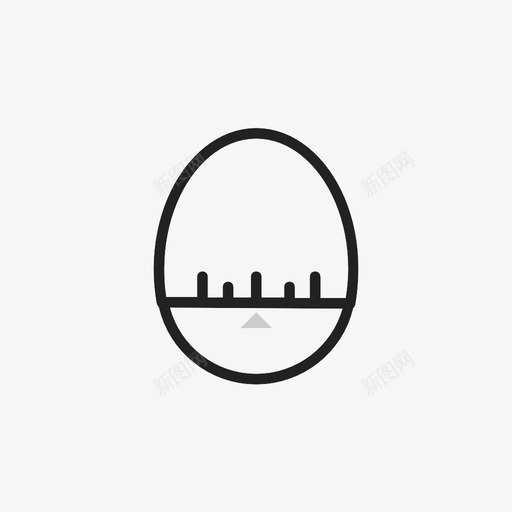 厨房计时器鸡蛋秒图标svg_新图网 https://ixintu.com 厨房计时器 工具 秒 鸡蛋