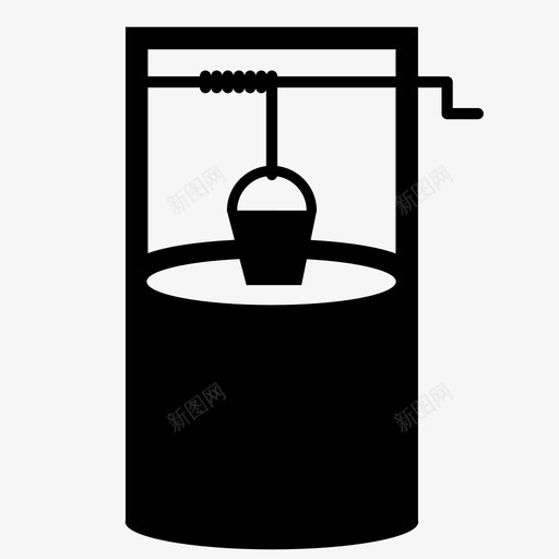 水井深井饮用水图标svg_新图网 https://ixintu.com 喷泉 地下 水井 深井 饮用水