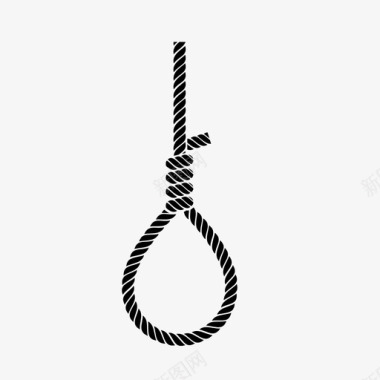 绞索死亡绞刑图标图标