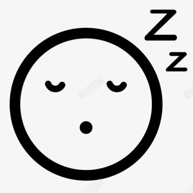 睡眠表情休息图标图标