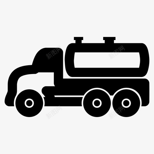 卡车送货油罐车图标svg_新图网 https://ixintu.com 交通 卡车 油罐车 运输 送货
