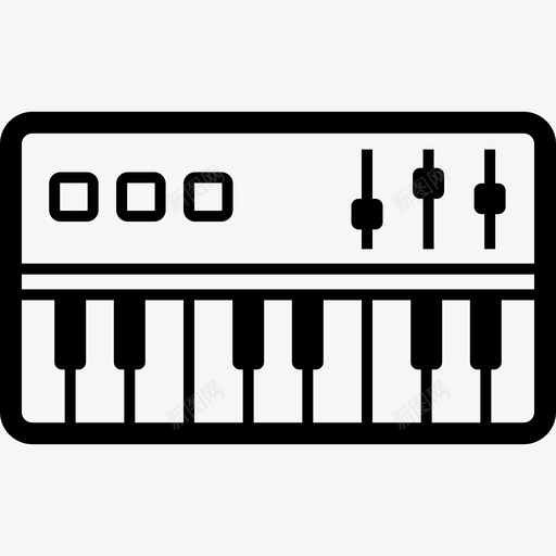 钢琴电子键盘图标svg_新图网 https://ixintu.com 电子 粗体轮廓 钢琴 键盘 音乐