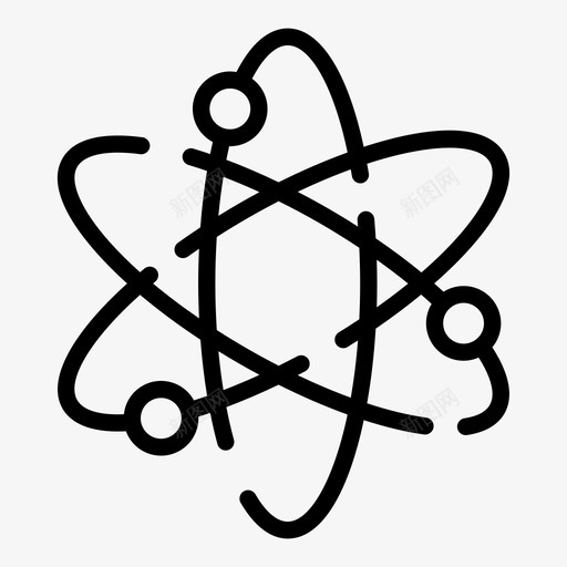 原子化学分子图标svg_新图网 https://ixintu.com 分子 化学 医疗保健 原子 研究 科学