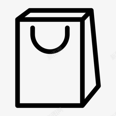 购物袋采购纸图标图标