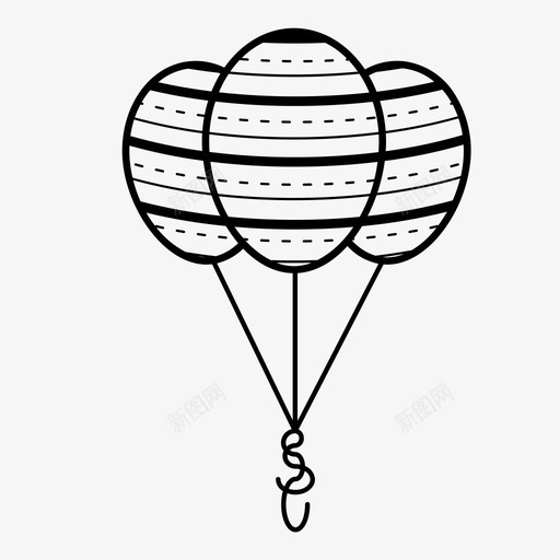 条纹气球庆祝节日图标svg_新图网 https://ixintu.com 图案气球 娱乐 庆祝 条纹气球 游戏 聚会 节日