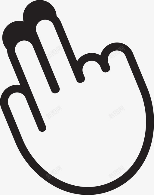 两个手指滚动手指手势图标svg_新图网 https://ixintu.com 两个手指滚动 交互 手 手势 手指 用户体验