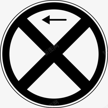 禁止停车箭头路标图标图标