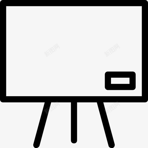 白板黑板教室图标svg_新图网 https://ixintu.com 学校和教育平滑线图标 教室 画架 白板 黑板