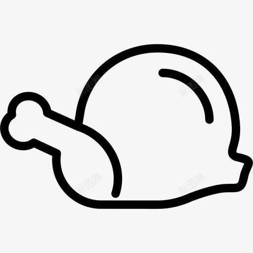 鸡肉食用食品图标svg_新图网 https://ixintu.com 厨房5 油炸 食品 食用 餐厅 鸡肉