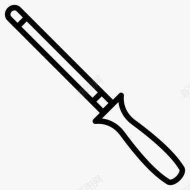 珩磨钢厨房工具磨刀刀刀图标图标