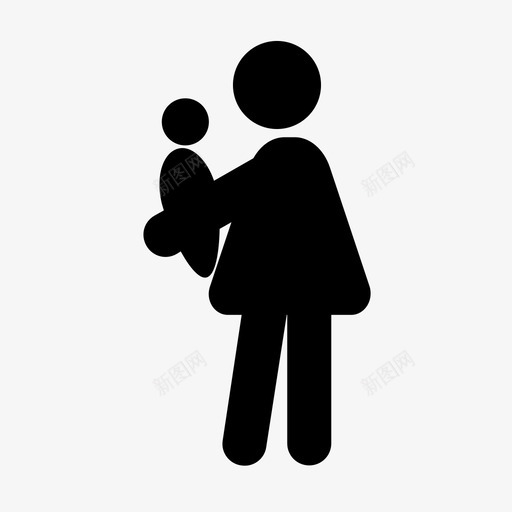 女士带宝宝妈妈家长图标svg_新图网 https://ixintu.com 优先座位 女士带宝宝 妈妈 家长