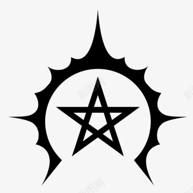 恶魔元素游戏五角星图标图标