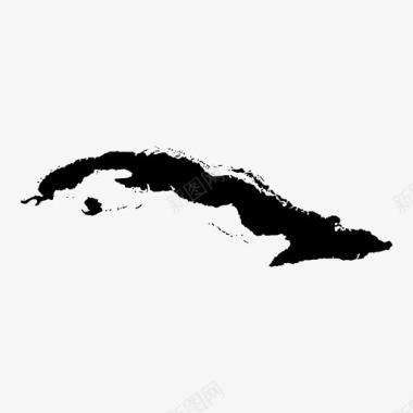 古巴地图美国中部图标图标