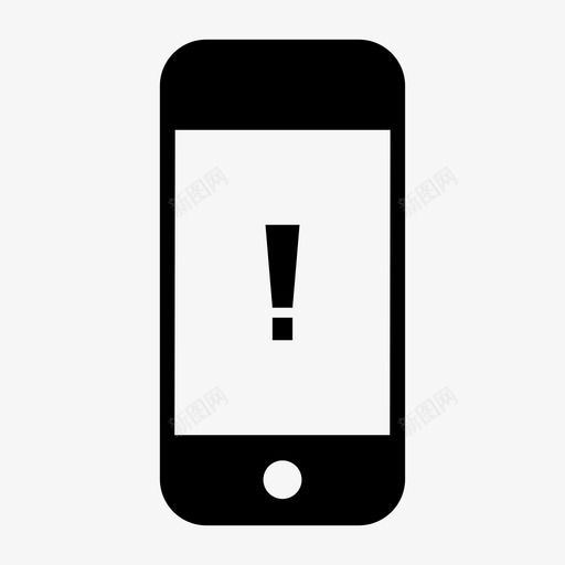 注意手机电话图标svg_新图网 https://ixintu.com 手机 注意 电话 警告