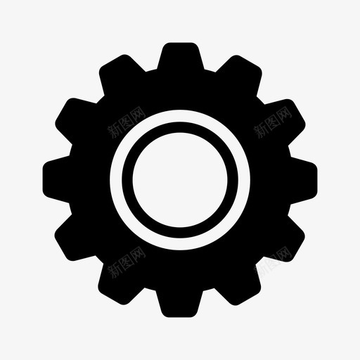 齿轮工业机械图标svg_新图网 https://ixintu.com 动力 工业 技术 机械 齿轮