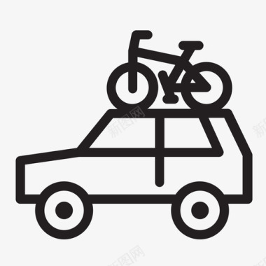 有车有自行车自行车假日图标图标