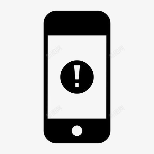 警告注意手机图标svg_新图网 https://ixintu.com 手机 注意 电话 警告