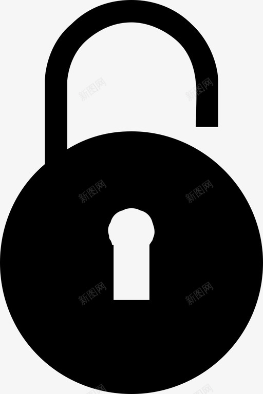 开锁门挂锁图标svg_新图网 https://ixintu.com 保安 开锁 挂锁 门