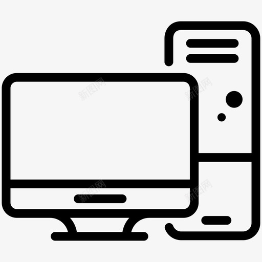 计算机cpu桌面图标svg_新图网 https://ixintu.com cpu pc 办公3 显示器 桌面 计算机