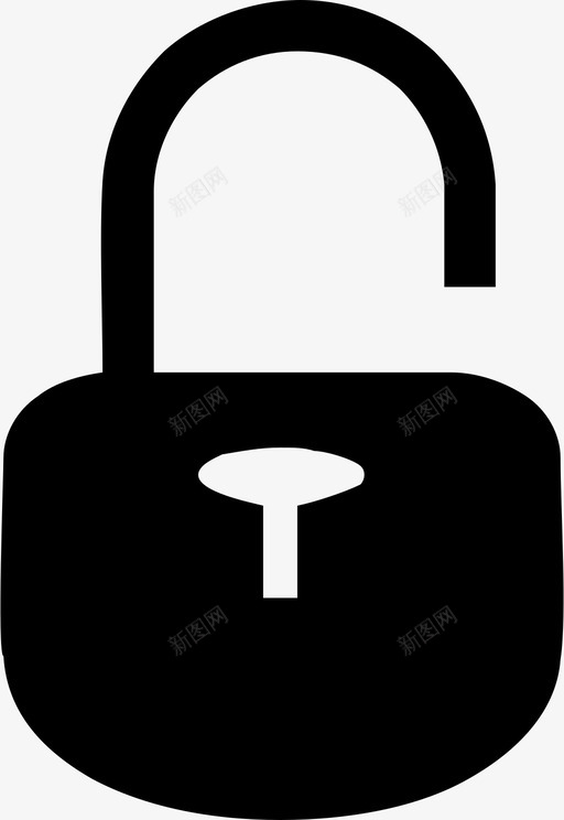 开锁门挂锁图标svg_新图网 https://ixintu.com 保安 开锁 挂锁 门