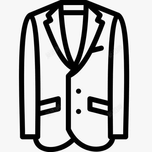 西装夹克服装男装图标svg_新图网 https://ixintu.com 服装 男装 男装轮廓 西装夹克