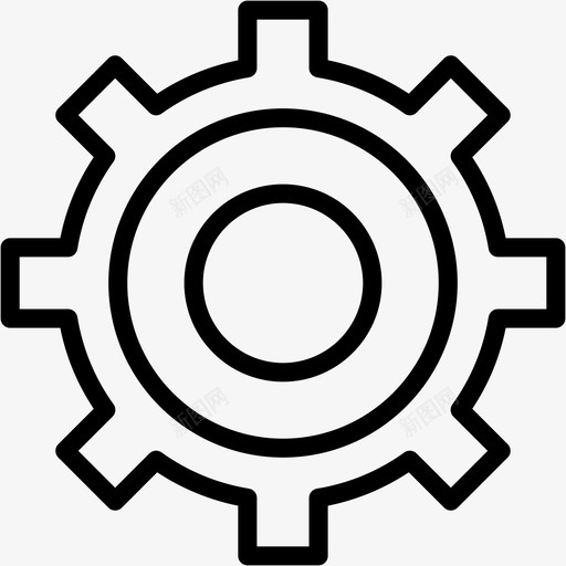 设置齿轮工程图标svg_新图网 https://ixintu.com 工程 工艺 机械 设置 运动 齿轮