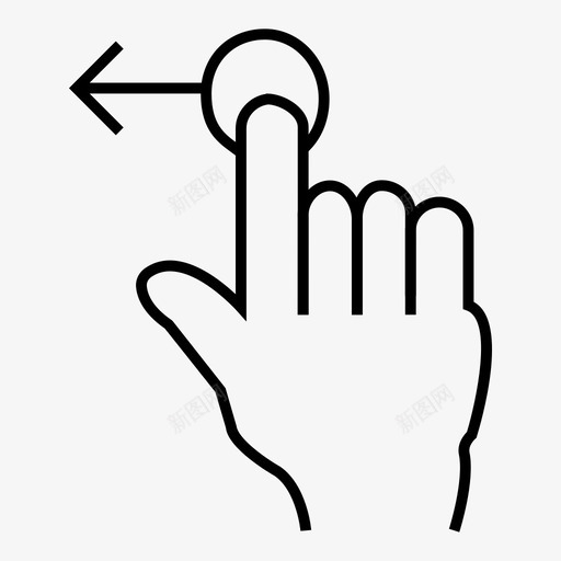 点击左边手指鼠标图标svg_新图网 https://ixintu.com 工具 手势细线 手指 点击 点击左边 触摸 鼠标