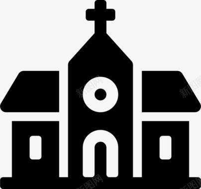 基督教会建筑历史图标图标