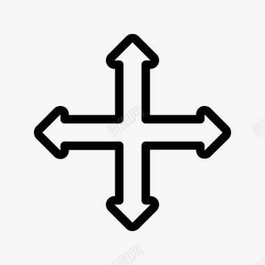 箭头十字方向图标图标