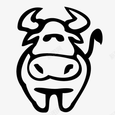 公牛愤怒的公牛图标图标
