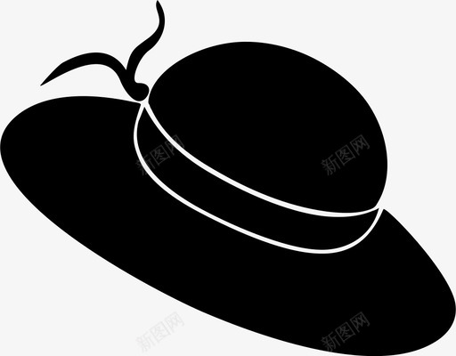 太阳帽配件时髦帽子图标svg_新图网 https://ixintu.com 太阳帽 时髦帽子 配件