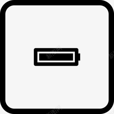 电池边框方形图标图标