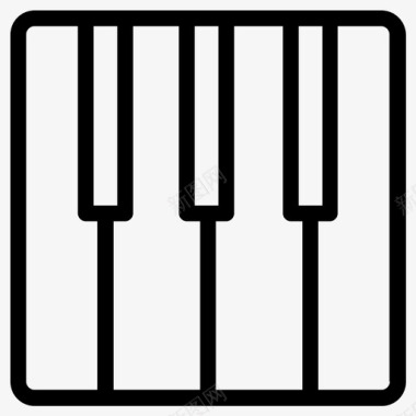 钢琴键音频乐器图标图标