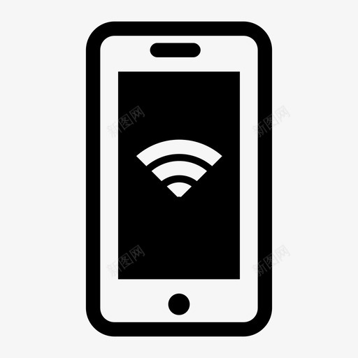 智能手机wifi互联网wifi连接图标svg_新图网 https://ixintu.com wifi信号 wifi连接 互联网 智能手机wifi