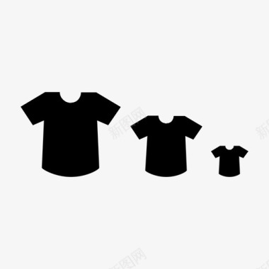 尺码黑色衬衫销售图标图标