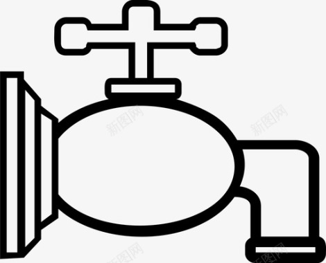 水龙头水管水图标图标