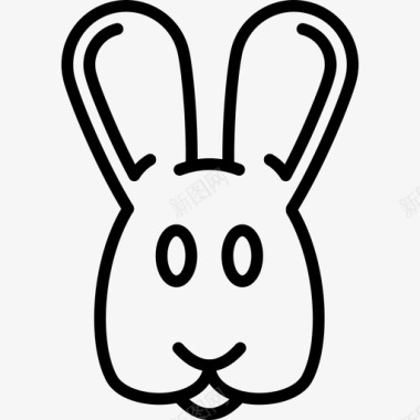 兔子动物脸图标图标