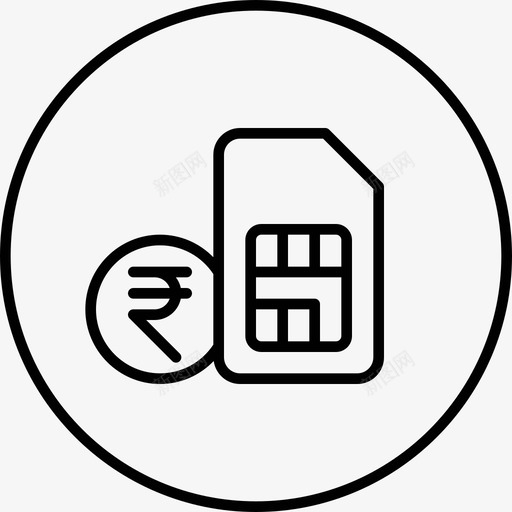 货币用户卡电话卡图标svg_新图网 https://ixintu.com 卡 用户卡 电话卡 货币