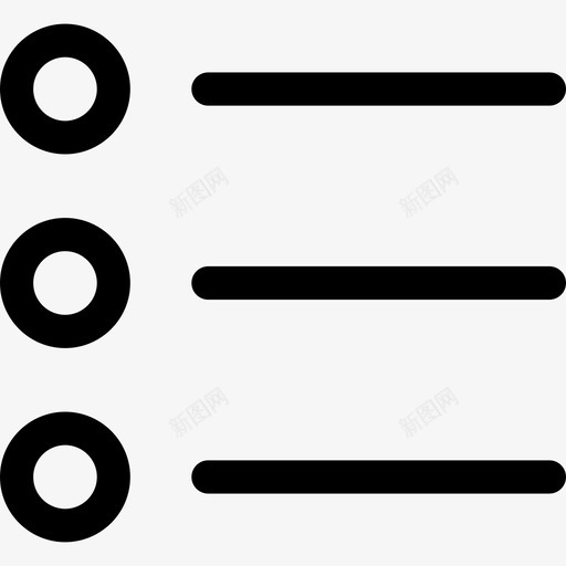选项列表行用户界面线性图标svg_新图网 https://ixintu.com 线性 行用户界面 选项列表