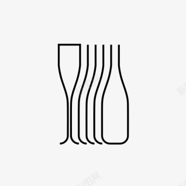 酒杯和酒瓶酒瓶酒杯图标图标