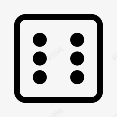 骰子6骰子赌博图标图标