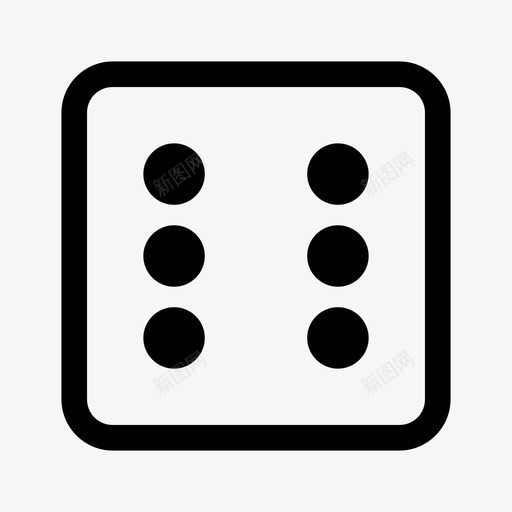 骰子6骰子赌博图标svg_新图网 https://ixintu.com 游戏 赌博 运气 骰子 骰子6