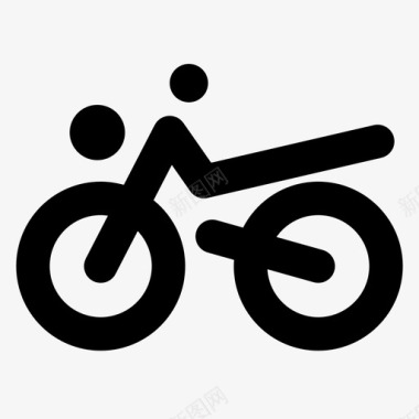 摩托车自行车十字架图标图标