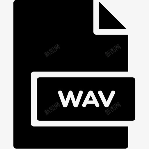 wav文件扩展名格式图标svg_新图网 https://ixintu.com wav文件 扩展名 文件格式glyph 格式 类型