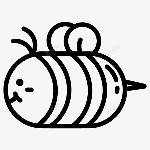 蜜蜂表情符号昆虫图标svg_新图网 https://ixintu.com 微笑 昆虫 蜜蜂 表情符号