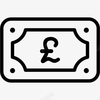 英镑袋子银行图标图标