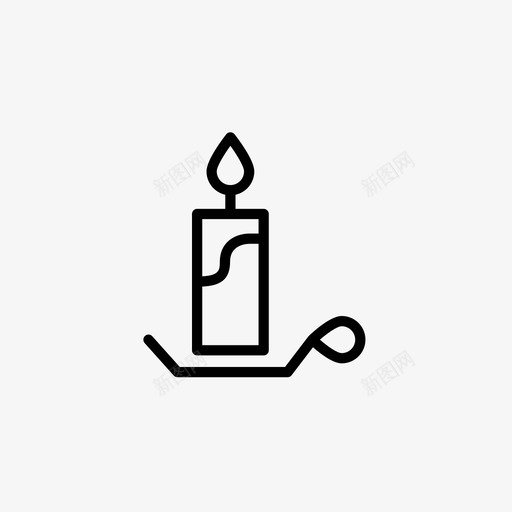 蜡烛降临烛台图标svg_新图网 https://ixintu.com 圣诞套装2 圣诞蜡烛 灯 烛台 蜡烛 降临